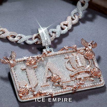 Iced Out Cross 925 Silver Pendant