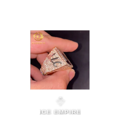 Iced Out 925 Silver Moissanite Ring