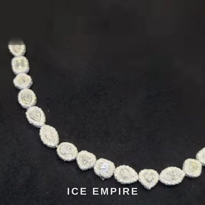 Iced Out Rose Gold Plated Moissanite Cuban Chain