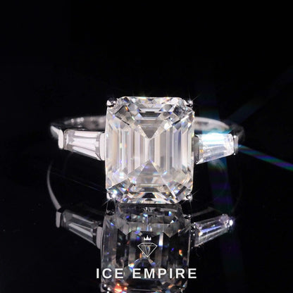 Iced Out 18K Gold Moissanite Wedding Band