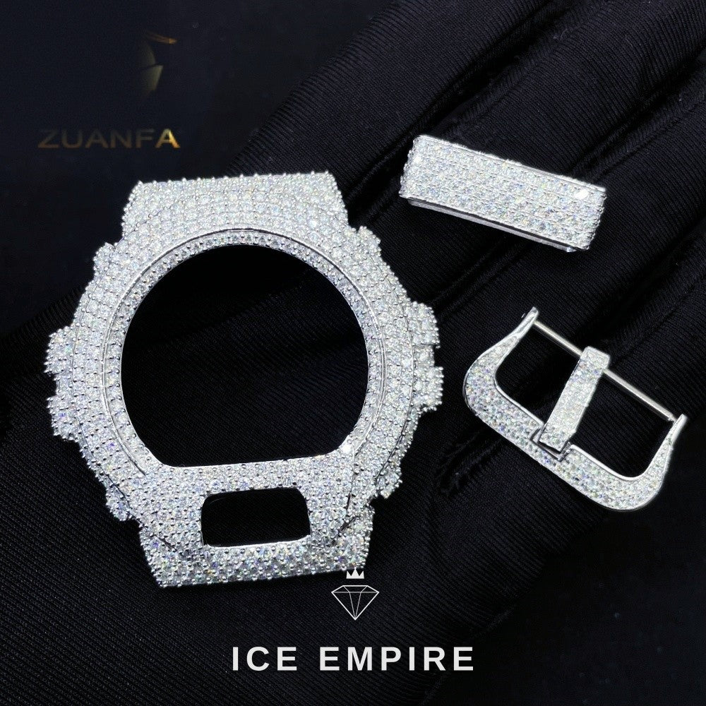 Iced Out 925 Silver Moissanite Watch