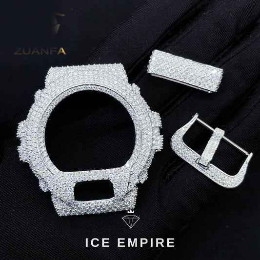 Iced Out 925 Silver Moissanite Watch