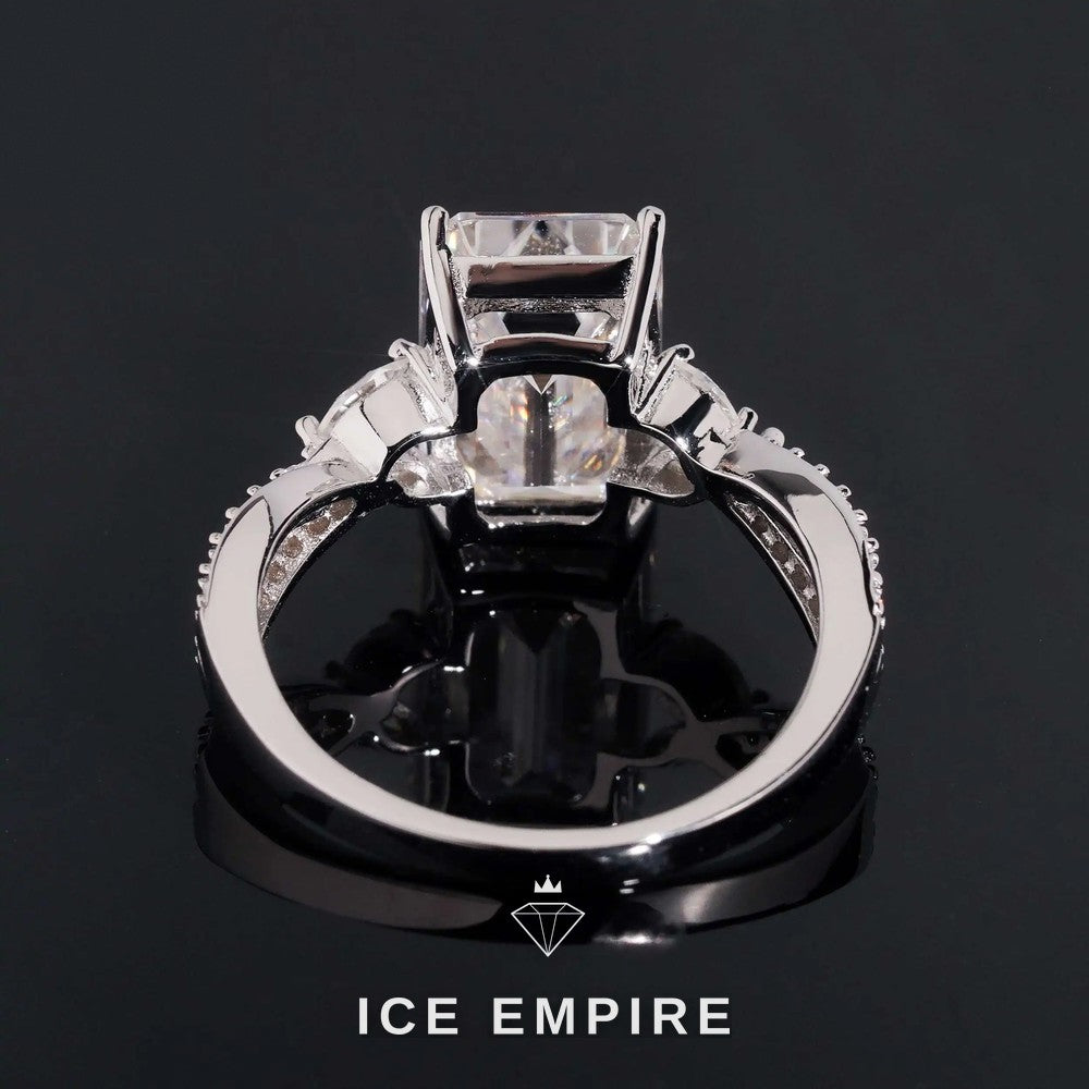 Iced Out Rose Gold Plated Moissanite Wedding Band
