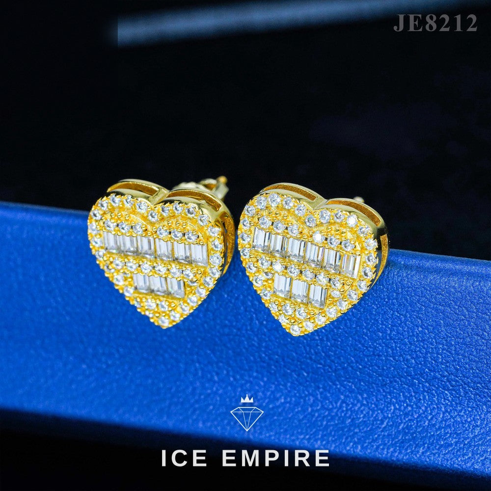 Iced Out Baguette 925 Silver Moissanite Earrings