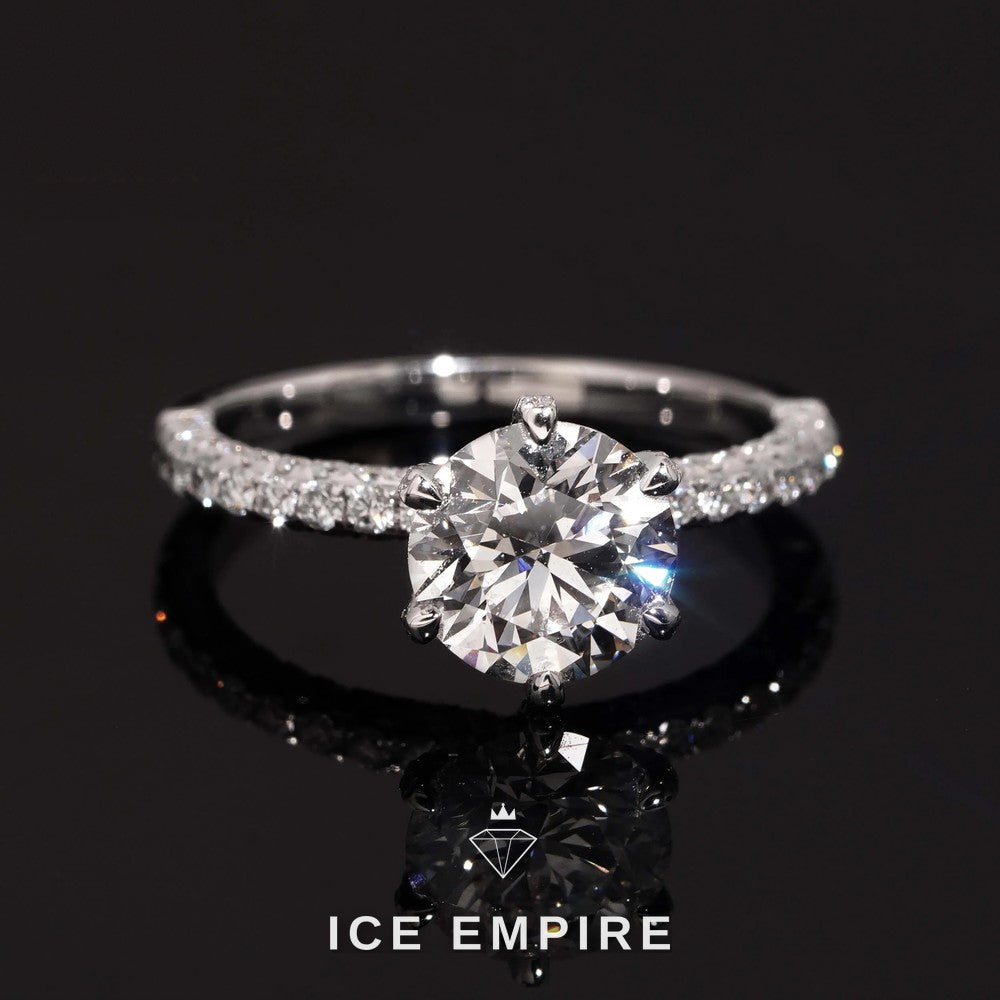 Iced Out Gold Plated Lab Grown Diamond Wedding Band