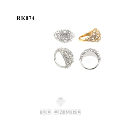 Iced Out 925 Silver Moissanite Ring