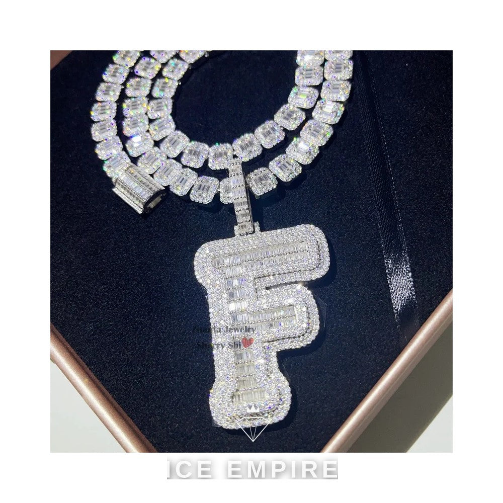 Iced Out Baguette Gold Plated Tennis Chain
