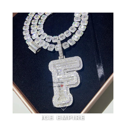 Iced Out Baguette Gold Plated Tennis Chain