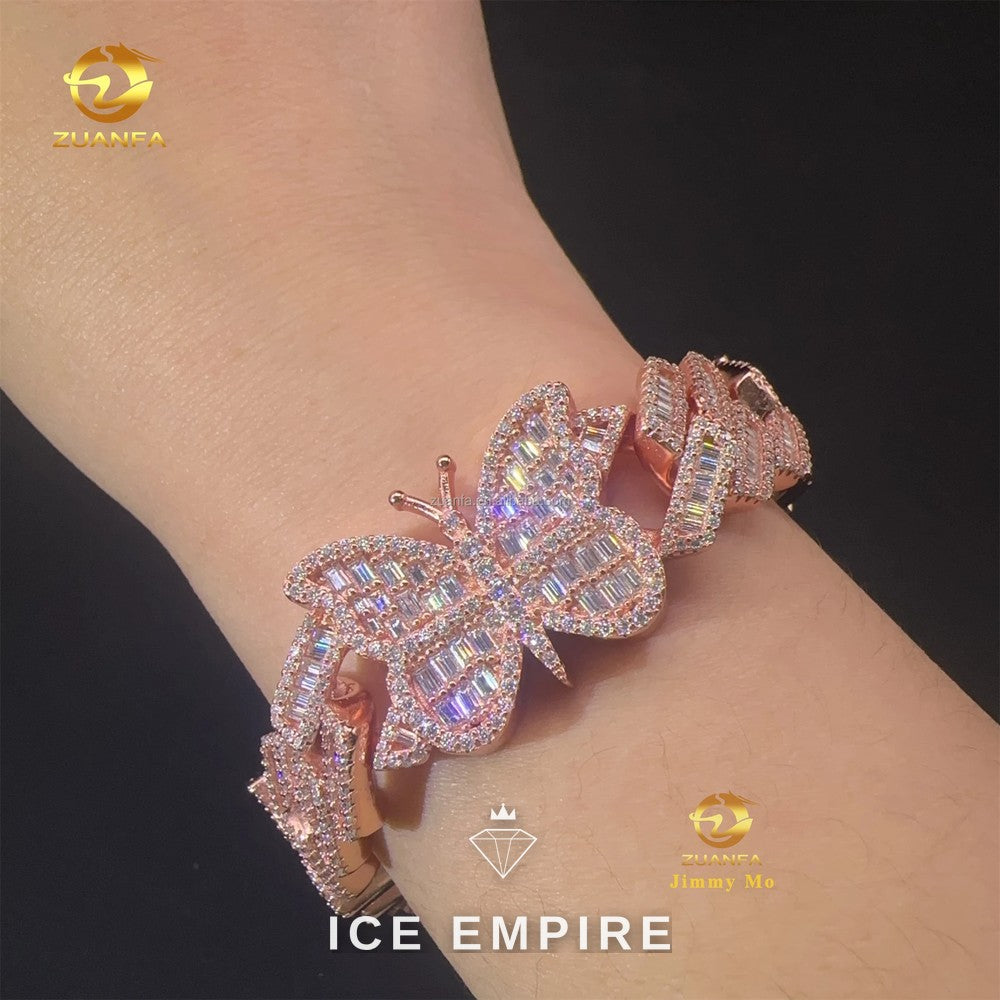 Iced Out Gold Plated Moissanite Cuban Chain