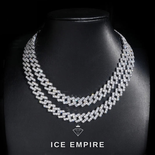 Iced Out Rose Gold Plated Moissanite Cuban Chain