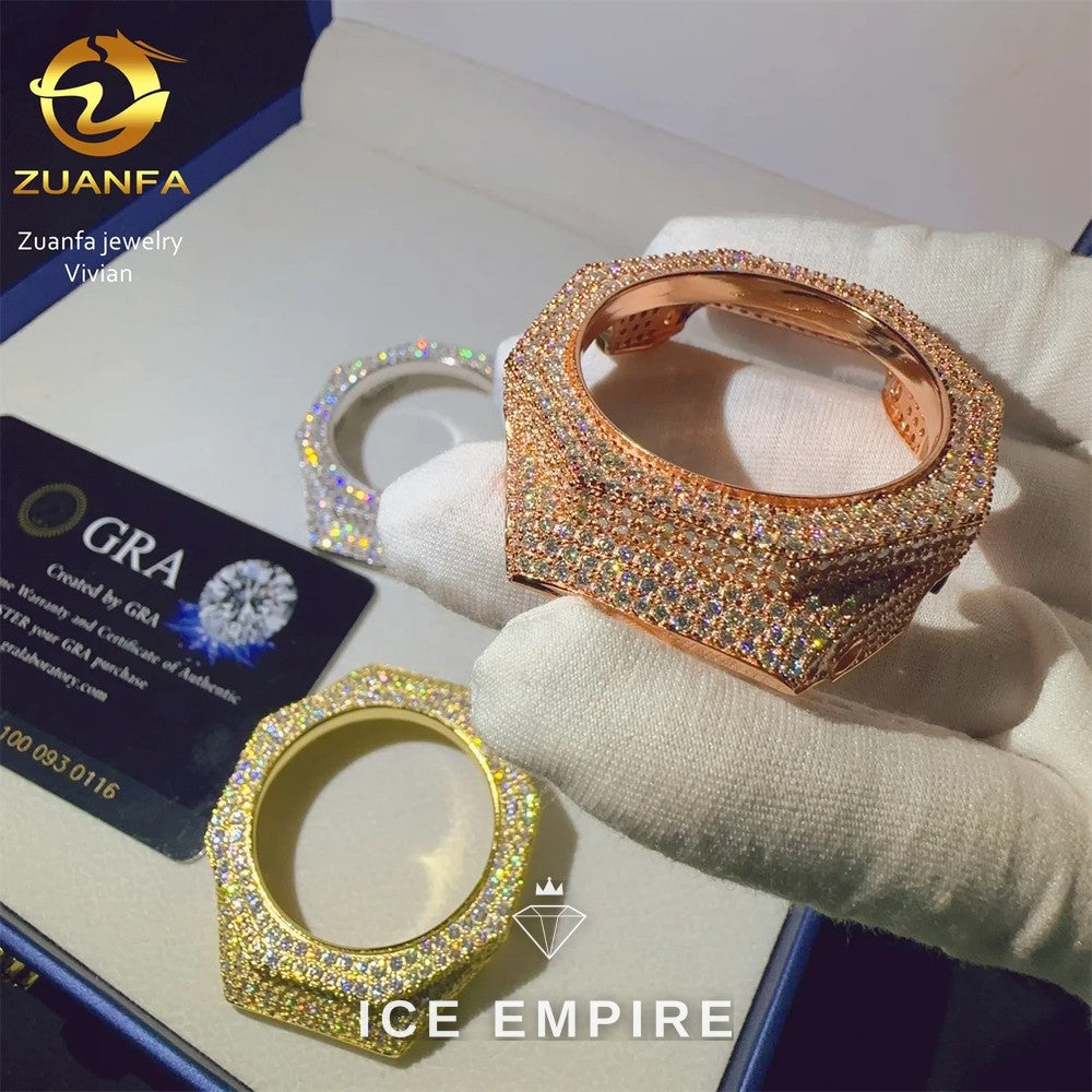 Iced Out 925 Silver Moissanite Watch