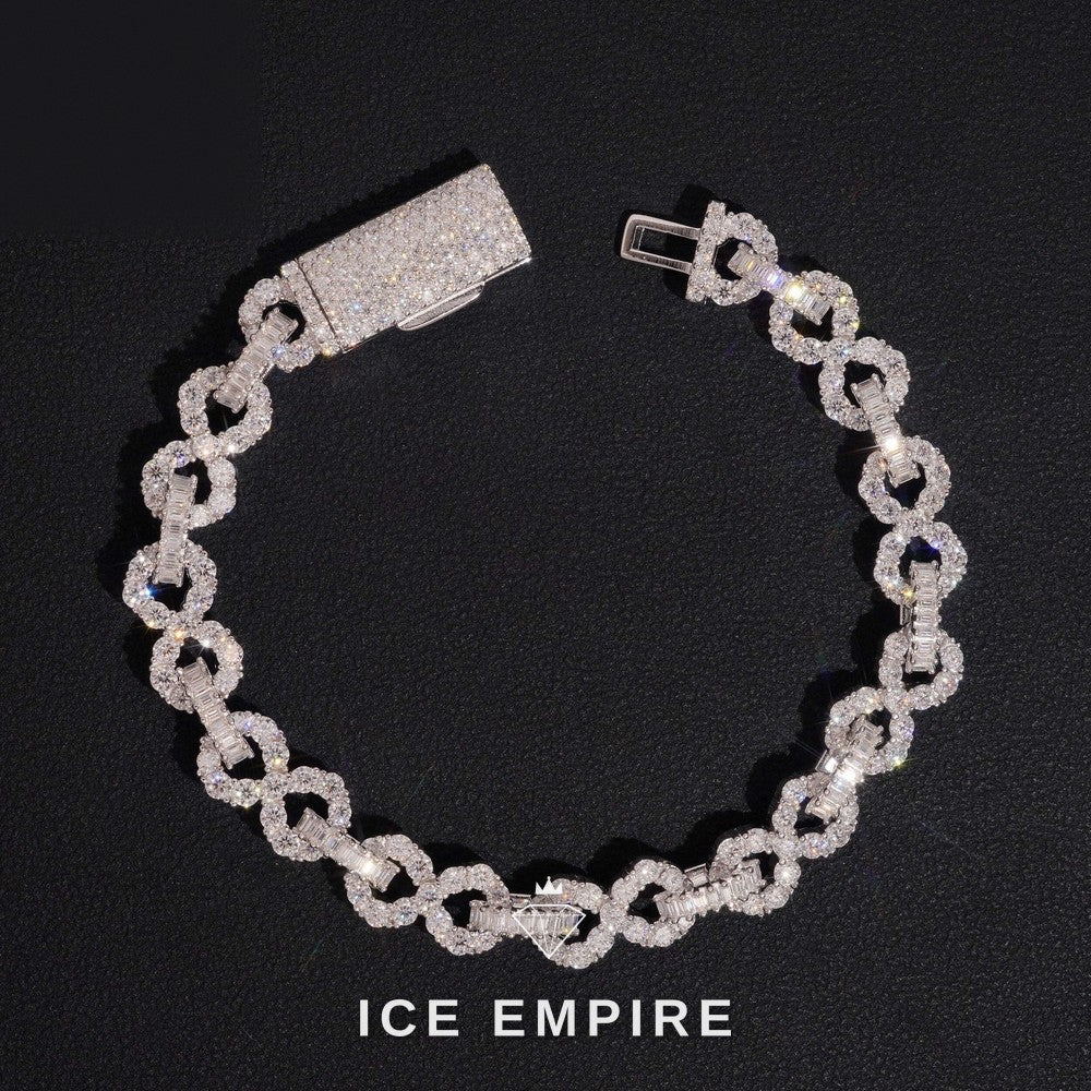Iced Out 925 Silver Moissanite Cuban Chain