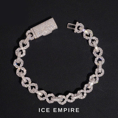 Iced Out 925 Silver Moissanite Cuban Chain