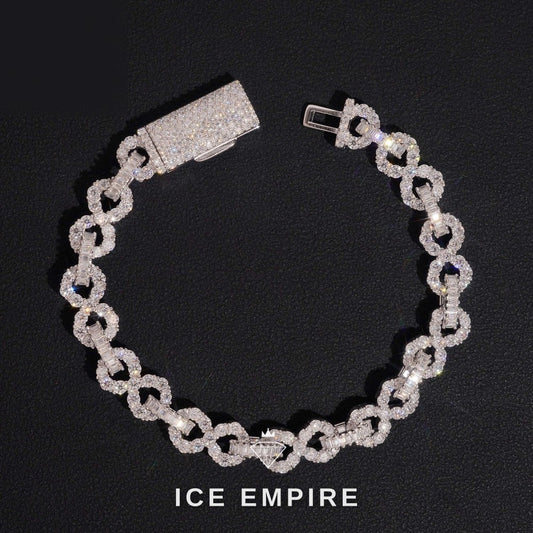 Iced Out 925 Silver Moissanite Cuban Chain