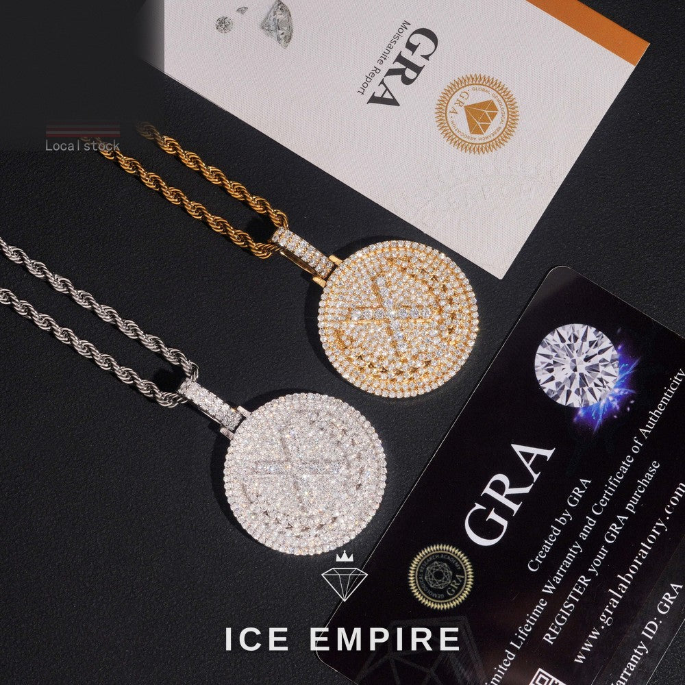 Iced Out Rose Gold Plated Moissanite Pendant