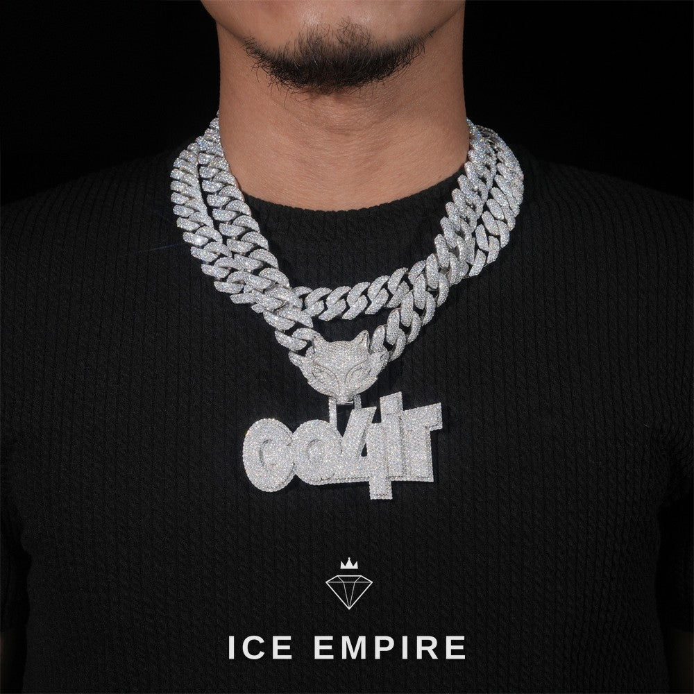 Iced Out Rose Gold Plated Moissanite Cuban Chain