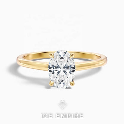 Iced Out Gold Plated Lab Grown Diamond Wedding Band