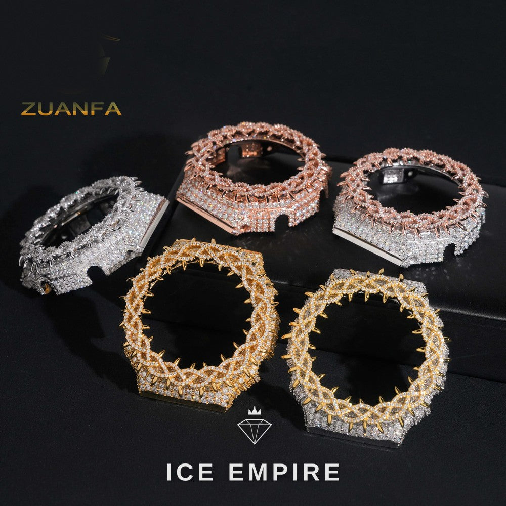 Iced Out 925 Silver Moissanite Watch