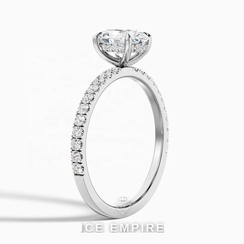 Iced Out Gold Plated Lab Grown Diamond Engagement Ring