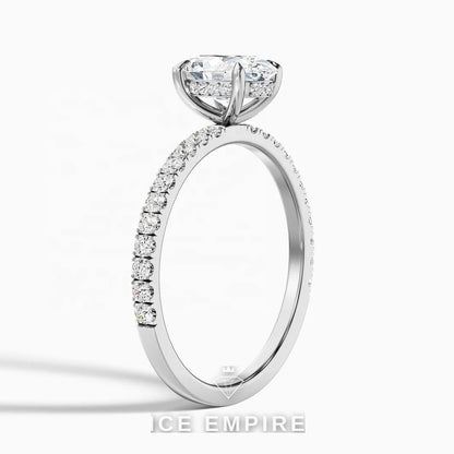 Iced Out Gold Plated Lab Grown Diamond Engagement Ring