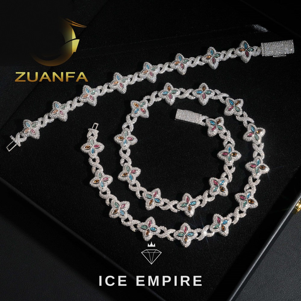 Iced Out Gold Plated Moissanite Cuban Chain