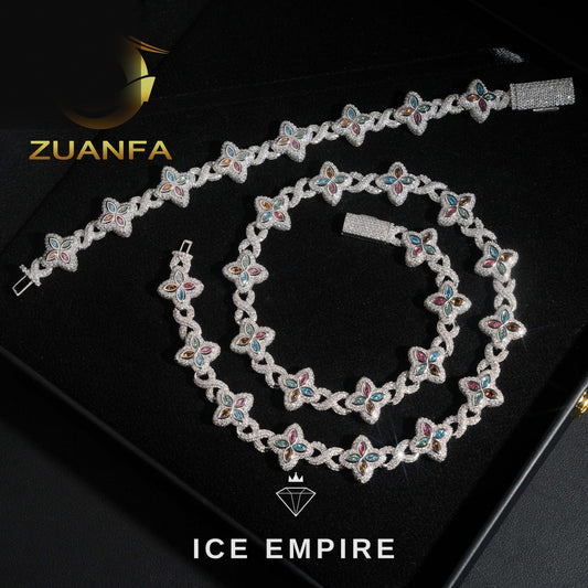 Iced Out Gold Plated Moissanite Cuban Chain
