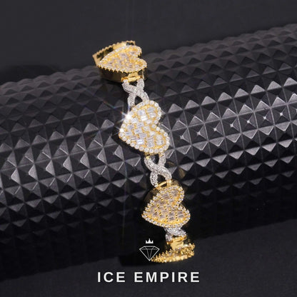 Iced Out 925 Silver Moissanite Cuban Chain