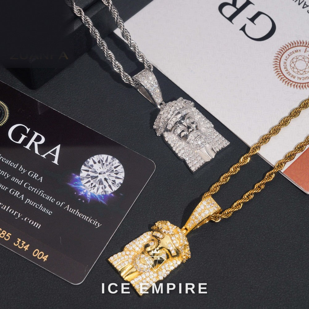Iced Out Rose Gold Plated Moissanite Pendant