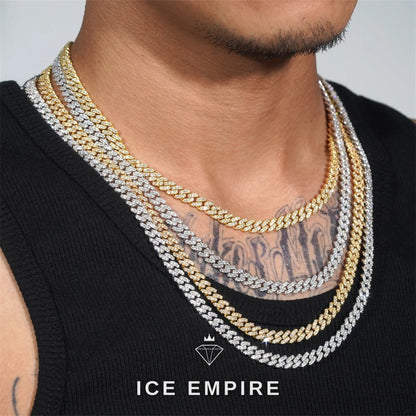 Iced Out Gold Plated Moissanite Cuban Chain