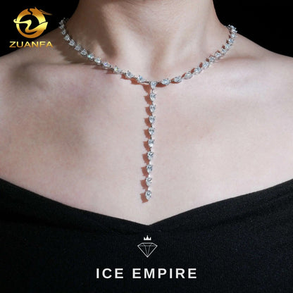 Iced Out 925 Silver Moissanite Cuban Chain