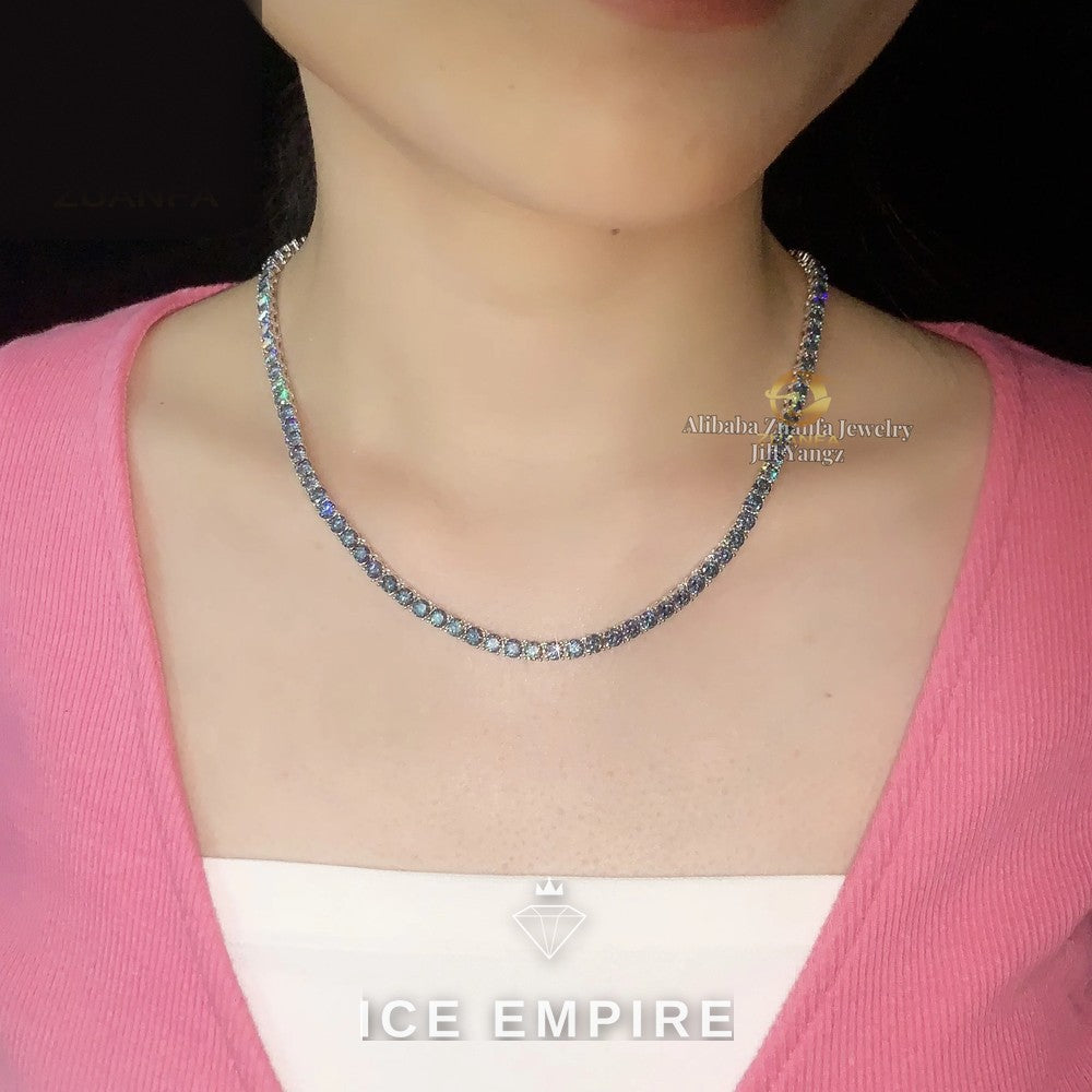 Iced Out Rose Gold Plated Moissanite Cuban Chain