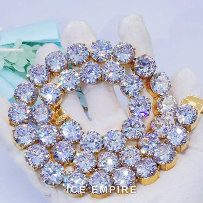 Iced Out Gold Plated Moissanite Cuban Chain