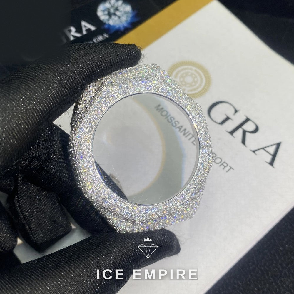 Iced Out 925 Silver Moissanite Watch