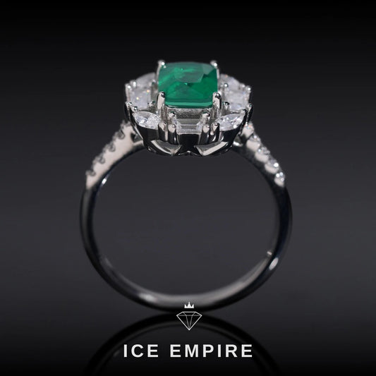 Iced Out Gold Plated Lab Grown Diamond Engagement Ring