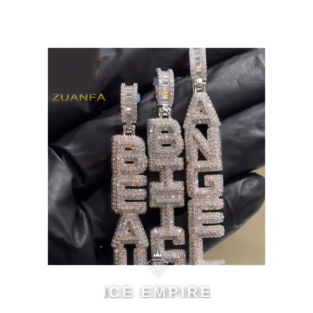 Iced Out Rose Gold Plated Moissanite Pendant