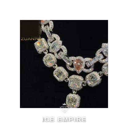 Iced Out Rose Gold Plated Moissanite Cuban Chain