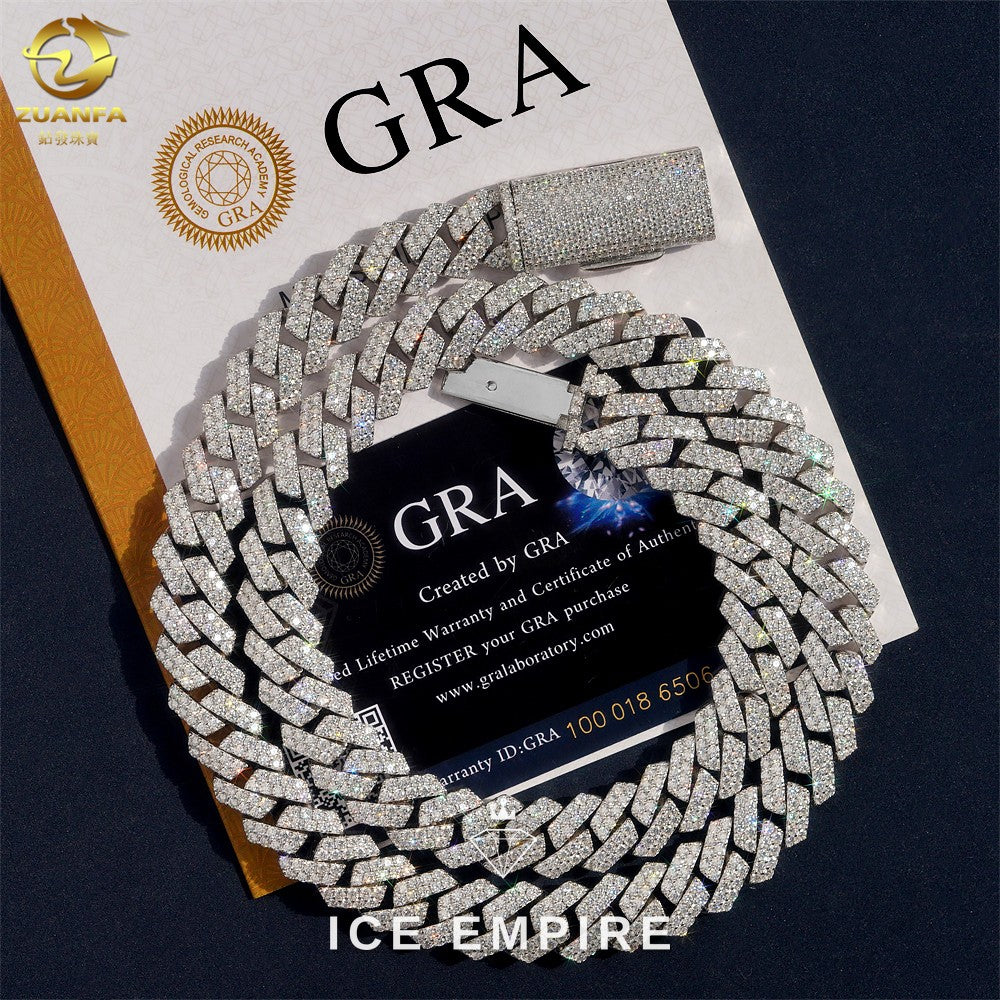 Iced Out Rose Gold Plated Moissanite Cuban Chain