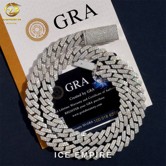 Iced Out Rose Gold Plated Moissanite Cuban Chain
