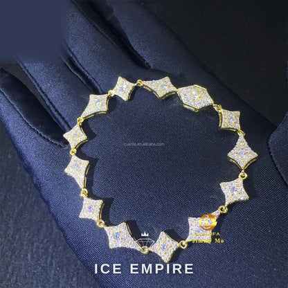 Iced Out 925 Silver Moissanite Tennis Chain