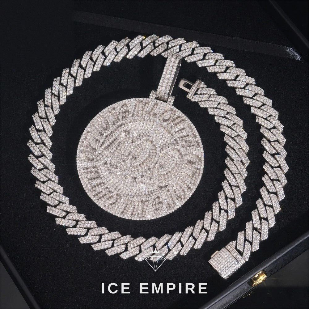 Iced Out 925 Silver Pendant
