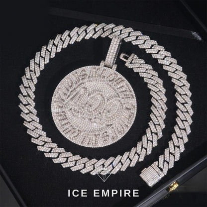 Iced Out 925 Silver Pendant