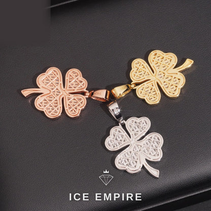 Iced Out Rose Gold Plated Moissanite Pendant