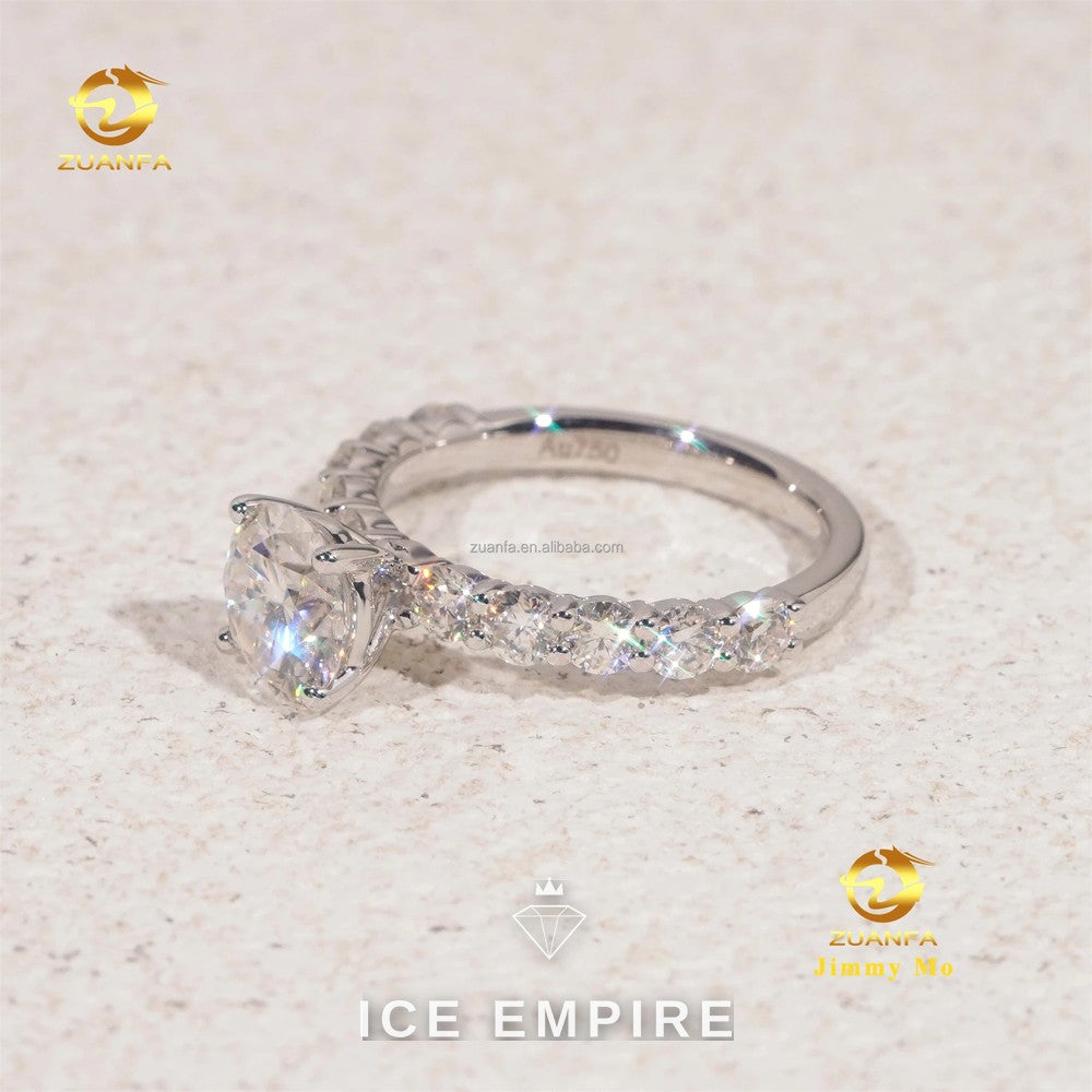 Iced Out Gold Plated Lab Grown Diamond Engagement Ring