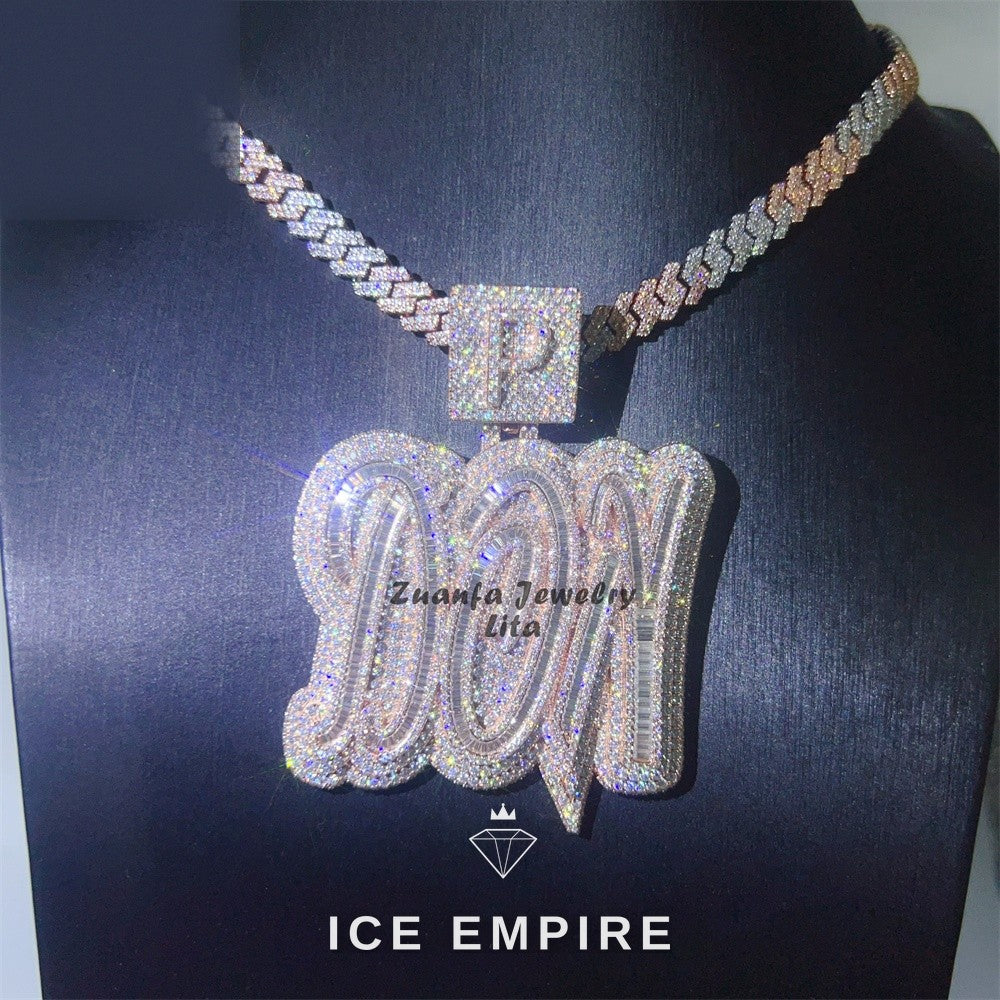 Iced Out Baguette Rose Gold Pendant