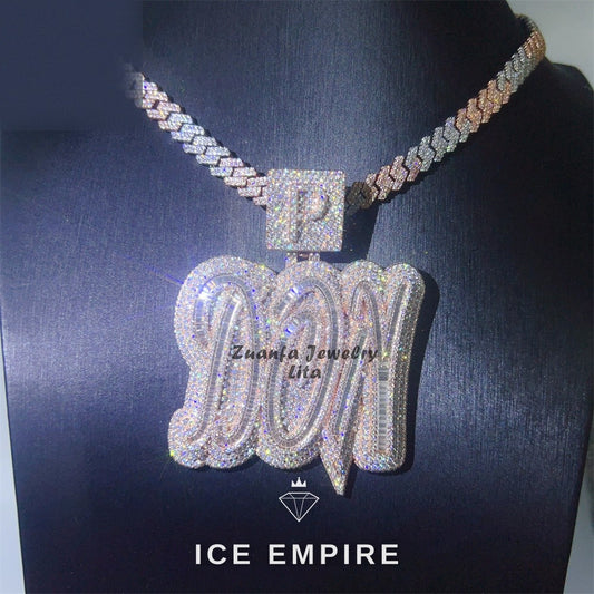 Iced Out Baguette Rose Gold Pendant