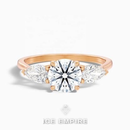 Iced Out 14K Gold Lab Grown Diamond Engagement Ring