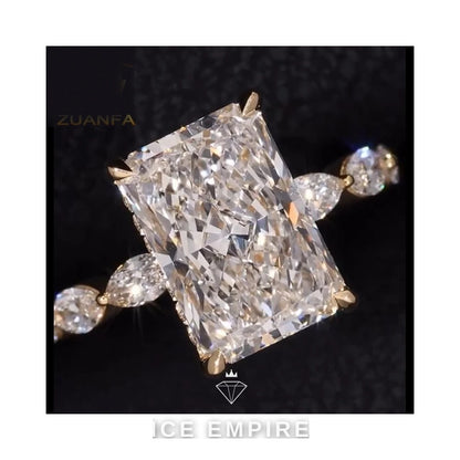 Iced Out Gold Plated Lab Grown Diamond Wedding Band