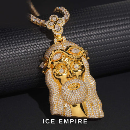 Iced Out Rose Gold Plated Moissanite Pendant