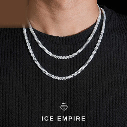 Iced Out Rose Gold Plated Moissanite Cuban Chain