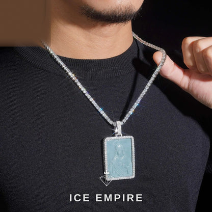 Iced Out Rose Gold Plated Moissanite Pendant
